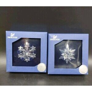 SWAROVSKI CRYSTAL Rockefeller Center Christmas Ornaments- Little Snowflake, Star